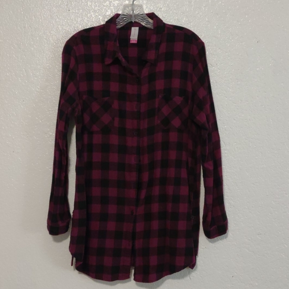 No Boundaries Tops - No Boundaries Ladie's Flannel Blouse